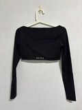 Noir Long-Sleeve Crop